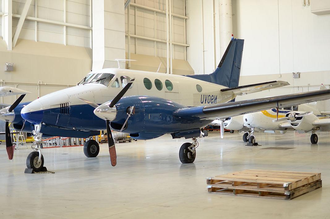 plane in hangar